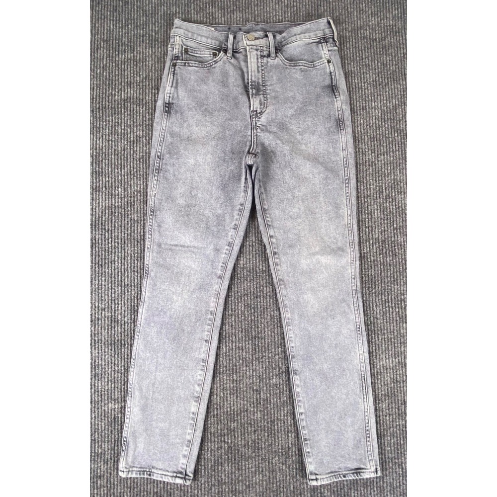 Gap Vintage Slim High Rise Jeans Women 28 Gray Acid Wash Denim Casual Streetwear